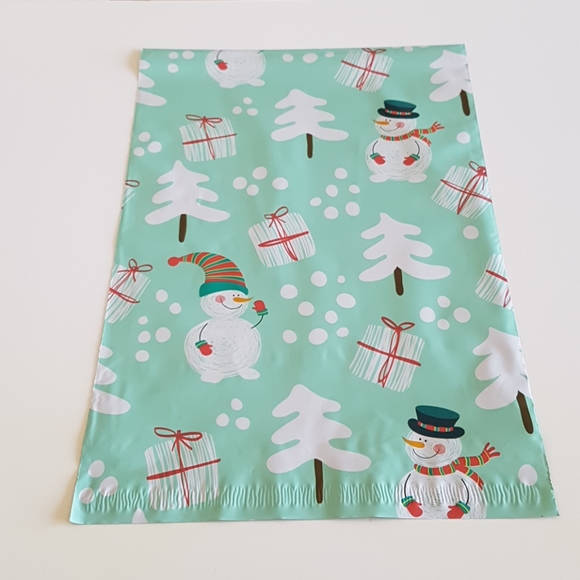🎅🏼25 pcs Snowman Tree Poly Mailers 10"x13" inches - Picture 2 of 3